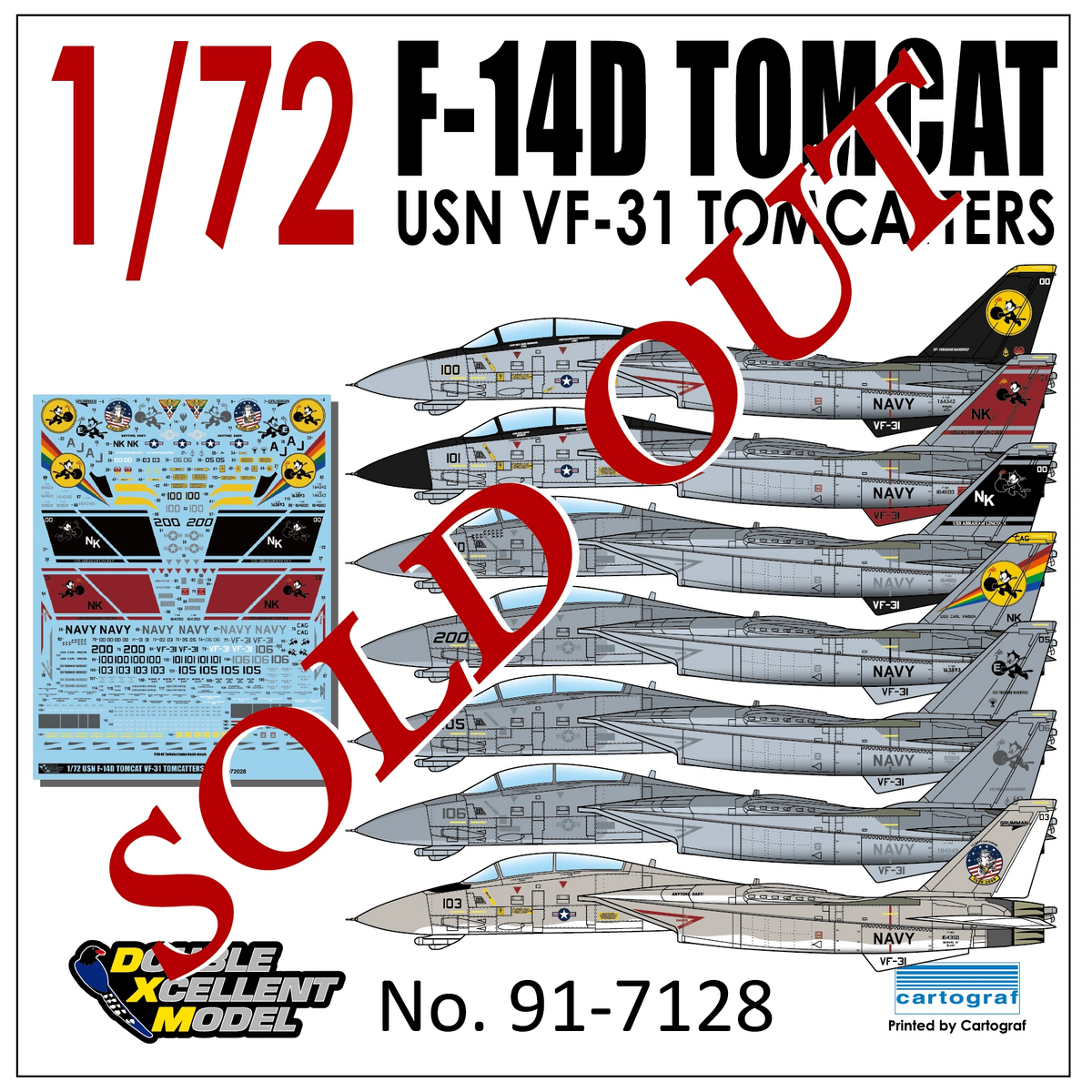 1/72 USN F-14D TOMCAT VF-31 